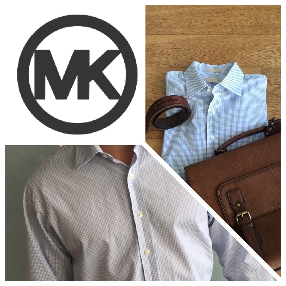 Micheal Kors Windowpane Dress Shirt